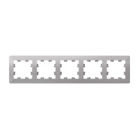 ATLASDESIGN AIR 5-постовая РАМКА, АЛЮМИНИЙ/дымчатый черный Systeme Electric ATN220305