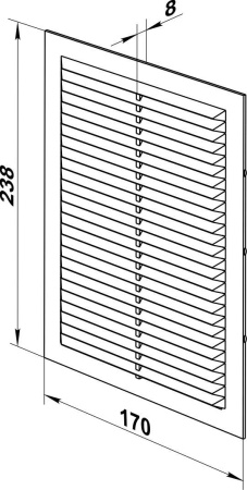 Решетка вентиляционная вытяжная  2417, цвет коричневый