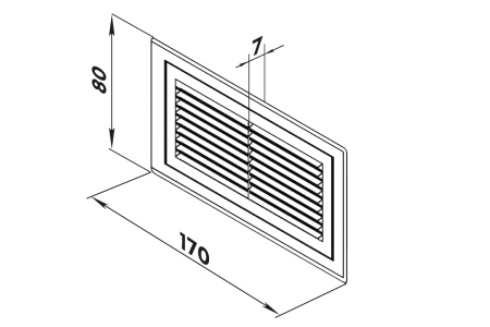 Решетка вентиляционная вытяжная  0817