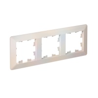 ATLASDESIGN AIR 3-постовая РАМКА, ЖЕМЧУГ/дымчатый белый Systeme Electric ATN220403