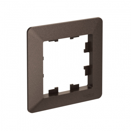 ATLASDESIGN AIR 1-постовая РАМКА, МОККО/дымчатый черный Systeme Electric ATN220601