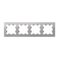 ATLASDESIGN AIR 4-постовая РАМКА, АЛЮМИНИЙ/дымчатый черный Systeme Electric ATN220304