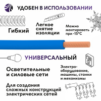 Провод силовой ПуГВ нг(А)  LS 0,75 голубой ТРТС Ореол 00000062839