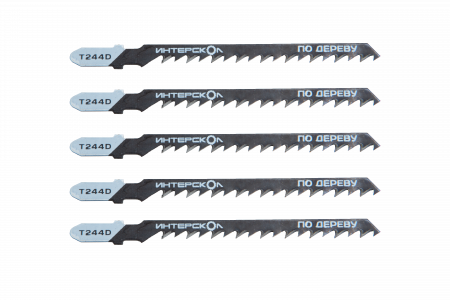 Пилки для лобзика по дереву T244D 100х75х4.0. криволинейный рез (5шт) Интерскол 35175.100