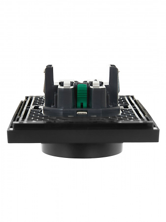 FORTE&PIANO Розетка 2-местная с заземлением без защитных шторок безвинтовое крепление 16А FP124 черный IEK FP-R21-16-1-K02