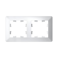 ATLASDESIGN AIR 2-постовая РАМКА, БЕЛЫЙ/дымчатый белый Systeme Electric ATN220102