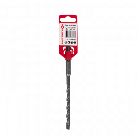 Бур SDS-plus (2 спирали, 2 резца)  8х160/100 Интерскол 0508.160