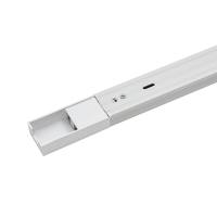 Шинопровод белый (пластик) 2м PTR P 2M-WH с токоподводом и заглушкой JazzWay 5052017