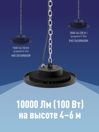 Светильник светодиодный ДСП-100Вт HIgh Bay 6500К 10000 Лм IP65