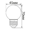 Лампа светодиодная LED 1вт Е27 белый 2700К (шар) FERON LB-37 25878