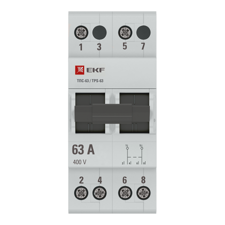 Трехпозиционный переключатель ТПС-63 2P 63А PROxima EKF TPS263