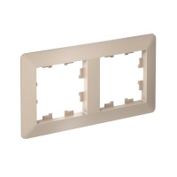 ATLASDESIGN AIR 2-постовая РАМКА, ПЕСОЧНЫЙ/дымчатый белый Systeme Electric ATN221202