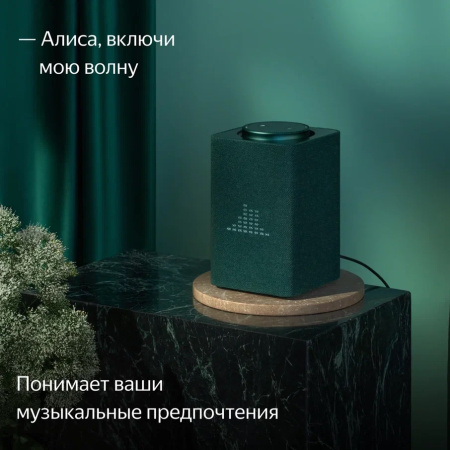 Умная колонка Яндекс Станция Макс с Алисой, с Zigbee, 65Вт Green (в комплекте пульт ДУ YNDX-00402) Yandex YNDX-00053Z