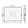 Прожектор светодиодный ДО 70 Вт 6500К 6300 лм 175-265В IP65 140х208х140мм Алюминий Elementary G2 Gauss