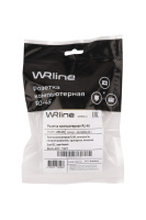Розетка компьютерная RJ-45 категория 5e неэкранированная одинарная внешняя Dual IDC цвет белый WRline WRLine 505215