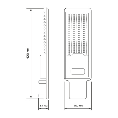 "Светильник Уличный Gauss LED Avenue IP65 546*170*67 120W 11000lm 5000K 190-250V КСС ""Д"" 1/5"