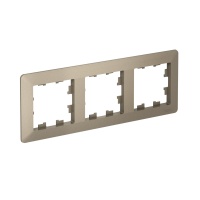 ATLASDESIGN AIR 3-постовая РАМКА, ШАМПАНЬ/дымчатый черный Systeme Electric ATN220503