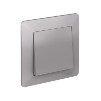 ATLASDESIGN AIR 1-постовая РАМКА, АЛЮМИНИЙ/дымчатый черный Systeme Electric ATN220301