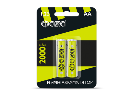 Элемент питания аккумуляторный AA 2000мАч Ni-MH блистер, 2 шт.