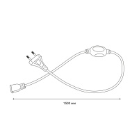 Провод электрический для подключения монохромных светодиодных лент ULS-3528 сетевого напряжения к сети 220В UCX-SP2/A67-NNN WHITE 1 STICKER Uniel 7690 07690