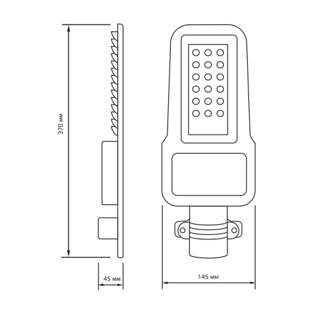 Светильник светодиодный уличный консольный LED ДКУ 50 Вт 6000 Лм 5000К IP65 120-260 В КСС Ш 370х145х45 мм Qplus