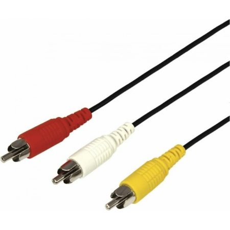 Кабель 3 RCA - 3 RCA, длина 1,5 метра, черный, 17-0202, REXANT