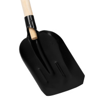 Лопата совковая, 230х280х1400 мм, ребра жесткости, деревянный черенок Matrix 61414