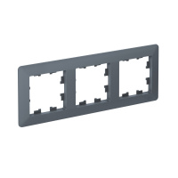 ATLASDESIGN AIR 3-постовая РАМКА, ГРИФЕЛЬ/дымчатый черный Systeme Electric ATN220703