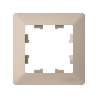 ATLASDESIGN AIR 1-постовая РАМКА, ПЕСОЧНЫЙ/дымчатый белый Systeme Electric ATN221201