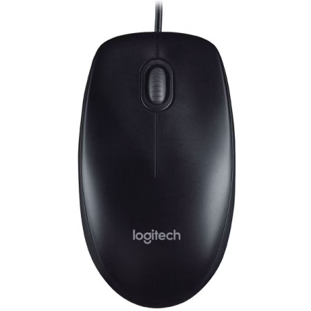 Мышь проводная B100, 1000 dpi, USB-A, черный Logitech 910-003357 7000005359