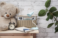 Светильник настольный, 3W. Сенсорный выключатель. Голубой. ТМ Uniel TLD-559 Blue/LED/280Lm/5000K/Dimmer UL-00004142