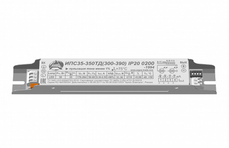 Драйвер светодиодный ИПС35-350ТД(300-390) IP20 0200