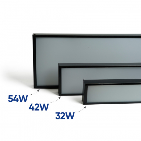 Светильник светодиодный ДПО-42вт 4000К 3360Лм линейный рассеиватель матовый в стальном корпусе черный Feron.ONE FERON AL4030 48536