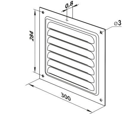 Решетка вентиляционная вытяжная  3030