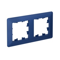 ATLASDESIGN AIR 2-постовая РАМКА, АКВАМАРИН/дымчатый черный Systeme Electric ATN221102