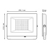 Прожектор светодиодный ДО 100 Вт 3000К 9490 лм 175-265В IP65 234х245х37мм Алюминий Elementary G2 Gauss GAUSS 613527100