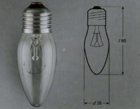 Лмпа накаливания ДС 230-40вт Е14 Свеча Калашниково 8109001