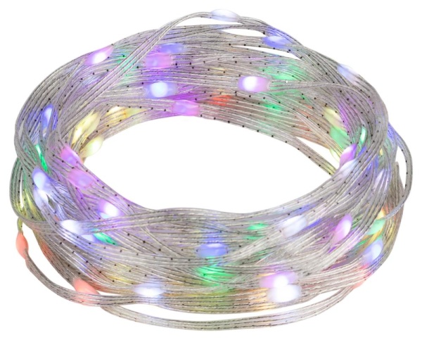 Умная гирлянда RGB, 10 м, ПДУ (управление цветом и режимами), таймер, USB, 100 LED, IP20 ERASG -01 ЭРА Б0060432
