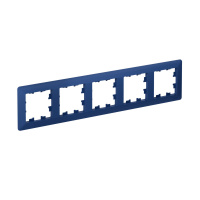 ATLASDESIGN AIR 5-постовая РАМКА, АКВАМАРИН/дымчатый черный Systeme Electric ATN221105