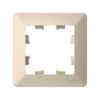ATLASDESIGN AIR 1-постовая РАМКА, БЕЖЕВЫЙ/дымчатый белый Systeme Electric ATN220201