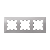 ATLASDESIGN AIR 3-постовая РАМКА, АЛЮМИНИЙ/дымчатый черный Systeme Electric ATN220303