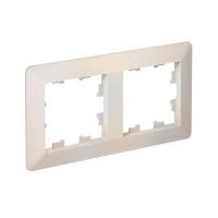 ATLASDESIGN AIR 2-постовая РАМКА, ЖЕМЧУГ/дымчатый белый Systeme Electric ATN220402