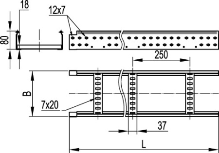 Держатель-клипса быстрого монтажа диаметр 20 мм DKC 51020M