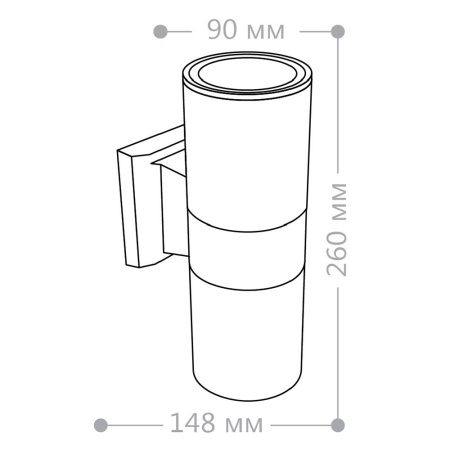 Светильник НБУ-2х60w вверх/вниз Е27 IP54 черный FERON DH0702 06294