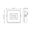 Прожектор светодиодный ДО 10 Вт 6500К 820 лм 200-240В IP65 78х60х27мм Алюминий Basic Gauss GAUSS 688100310