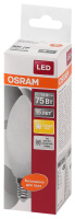 Лампа светодиодная LED 8Вт E14 CLB75 тепло-бел, матов.свеча OSRAM LEDVANCE 4058075210684