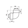 Колено вертикальное 120 х 60 в индивидуальной упаковке 7272 ZERNBERG 10191781 00-019178  