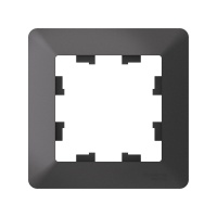ATLASDESIGN AIR 1-постовая РАМКА, БАЗАЛЬТ/дымчатый черный Systeme Electric ATN221401