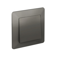 ATLASDESIGN AIR 1-постовая РАМКА, СТАЛЬ/дымчатый черный Systeme Electric ATN220901