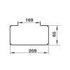 Держатель плоских воздуховодов 204х60 в индивидуальной упаковке 86